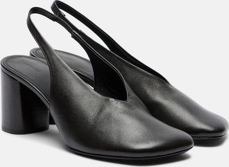 Christophe Lemaire Glove leather slingback pumps