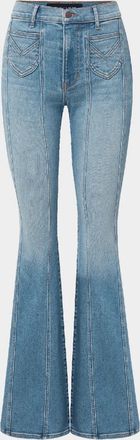 Veronica Beard Beverly High-Rise Skinny Flare Jeans