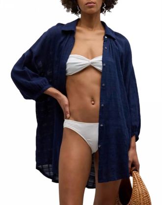 Honorine Wren Sun Dress Coverup In Navy