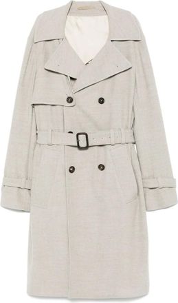 Eleventy Trenchcoat met ceintuur - Grijs