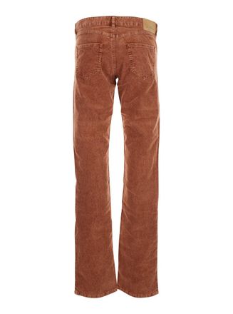 Isabel Marant Womens Orange Corduroy Trousers With Belt Loops Cotton