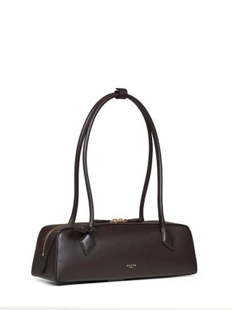 Alaia Womens Shoulder Bag Le Teckel Dark Brown Calf Leather