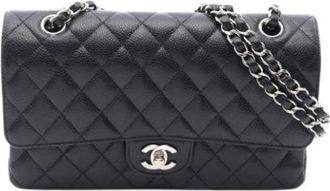 Chanel Pre-owned Vintage Shoulder Bag - Dames - Vintage Schoudertas - Zwart - ONE Size - Leer - Vintage