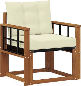 vidaXL Sof&aacute; De Exterior Madera Maciza De Acacia Y Textileno Vidaxl