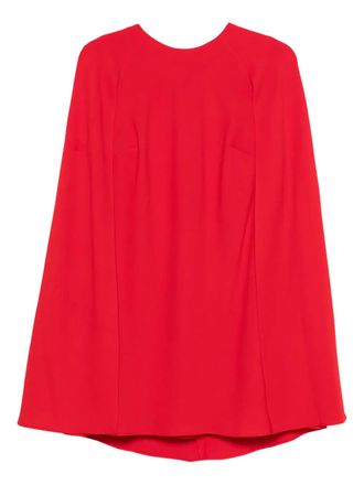 Roland Mouret cape sleeve dress - women - Fabric - 12 - Red