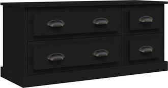 vidaXL Mueble para TV madera contrachapada negro 100x35,5x45 cm vidaXL