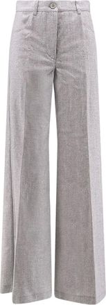 Aspesi belt-loop palazzo pants - women - Virgin Wool/Acrylic/Polyamide/Cashmere - 42 - Grey