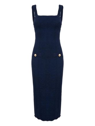 Retrofête Kins midi dress - women - Fabric - S - Blue