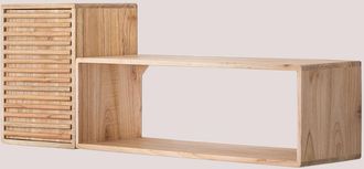 Sklum Set De 2 Estantes De Pared En Madera Deleyna Sklum