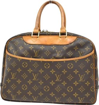 Louis Vuitton Deauville Handbag Monogram Canvas Brown Canvas Handbag (Pre-Owned)