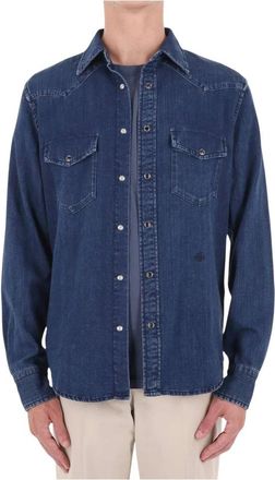 Jacob Cohen Texas Shirt - Heren - Spijkeroverhemden - Blauw - 2XL - Katoen - Overhemden