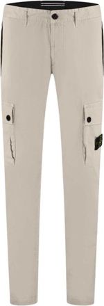 Stone Island Broken Twill Cargo Broek - Heren - Broeken - Beige - Maat: W32 Katoen