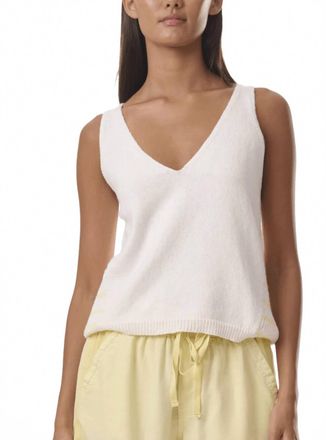Splendid Campbell Sweater Tank Top In White Limoncello