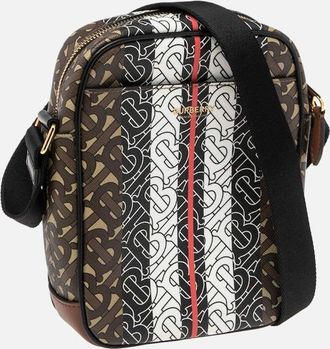 Burberry Womens Monogram Thornton E-Canvas Shoulder Bag - Check - Size: UNI