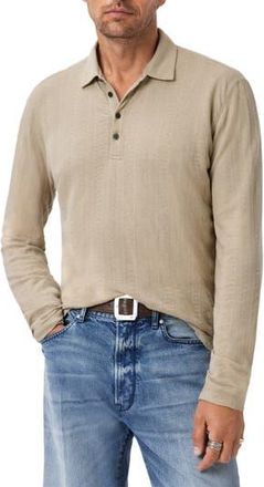 John Varvatos Jalen Three Color Marl Jacquard Long Sleeve Polo in Terra Brown at Nordstrom Rack, Size Xx-Large