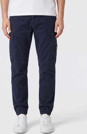 Stone Island Pantaloni cargo slim fit in tessuto tecnico stretch con logo Compass