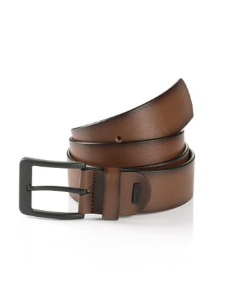 Monti Lederg&uuml;rtel MONTI ATLANTA, Herren, Gr. 11,5, braun (hellbraun), Materialmix, unifarben, G&uuml;rtel Lederg&uuml;rtel, mit dunkler Schliesse