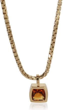 Cartier Pre-Owned Cartier Yellow Gold Citrine Dona Necklace