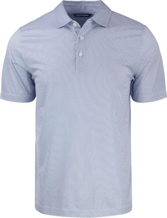 Cutter & Buck Pike Eco Symmetry Print Stretch Recycled Mens Polo