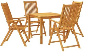 vidaXL 5 Piece Garden Dining Set Solid Wood Acacia Vidaxl
