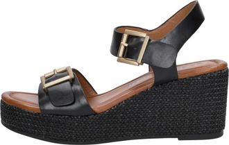 Marco Tozzi Sandalen met hoge hak - Dames - Sleehakken - Zwart - 41 EU - Schoenen