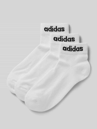 adidas Socken mit Label-Stickerei im 3er-Pack in Weiss, Gr&ouml;&szlig;e 35-38