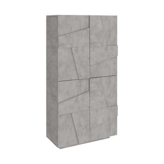 Dmora Zapatero efecto madera hormig&oacute;n 81x38h167 cm