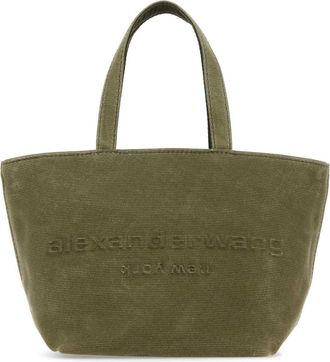 Alexander Wang Khaki Canvas Small Punch Shopping Bag