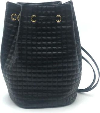 Celine Tweedehands leren schoudertassen - Dames - Vintage Tas - Zwart - ONE Size - Vintage