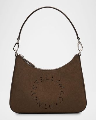 Stella McCartney Vegan Leather Logo Hobo Shoulder Bag