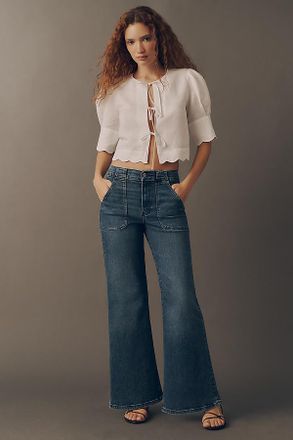 Frame Denim Modern Pocket High-Rise Wide-Leg Jeans