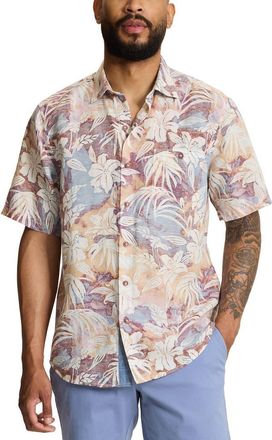 Tommy Bahama Sand Sunset Ombre Floral Shirt in Del Fuego at Nordstrom, Size Xxx-Large