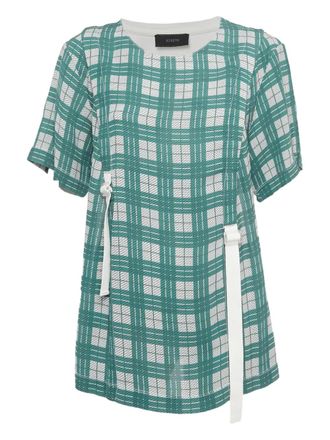 Joseph check-pattern belt T-shirt - Green
