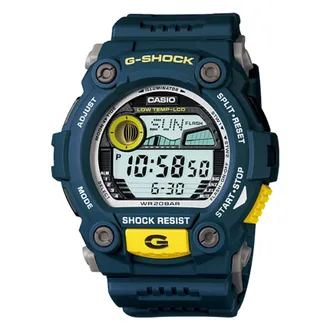 Casio G-SHOCK Mens Blue Dial Digital Watch Blue Resin Strap - G-7900-2DR