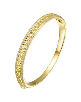 Genevive 14K Over Silver Bangle