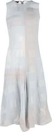 Akris Square-Patterned Midi Dress in Multicolor Viscose