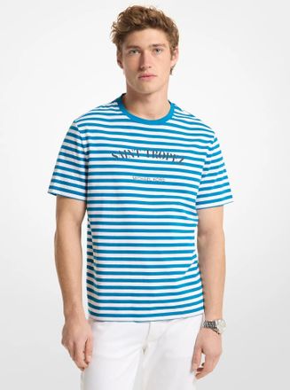 Michael Kors Saint Tropez Striped Cotton Jersey T-Shirt