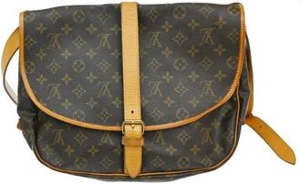 Louis Vuitton Pre-owned Cross Body Bags, female, Brown, Size: ONE SIZE Pre-owned Canvas Cross Body Bag