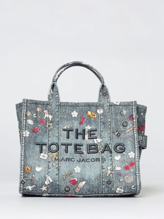 Marc Jacobs Borsa The Trompe LOeil Trinket Tote Bag Marc Jacobs in denim di cotone