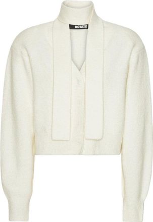 Rotate White Knit Scarf Cardigan
