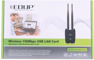 Trade Shop Trade Shop - Antena Inal&aacute;mbrica Wifi 150mbps 2.4ghz 6dbi Lan Usb Alta Potencia Computadora