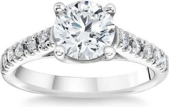 Pompeii3 1 3/4 Ct Diamond Engagement Ring Lab Grown 14k White Gold