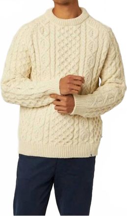 Peregrine Hudson Aran Jumper Sweater In Ecru