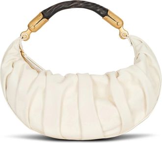 Balmain Middelgrote Ebene tas van kalfsleer - Dames - Handtassen - Beige - ONE Size - Leer - Tassen