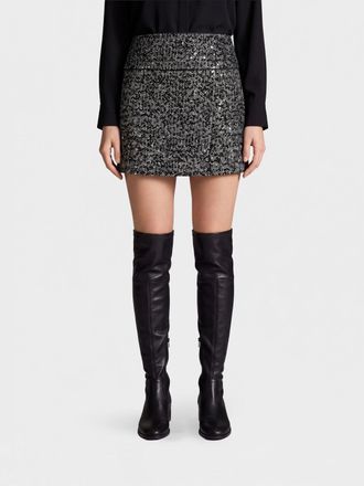 Ermanno Scervino Minigonna a tubino in tweed di misto lana con paillettes