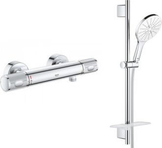 GROHE Mezclador Termost&aacute;tico De Ducha De Pared Precision Feel + Set De Ducha Vitalio