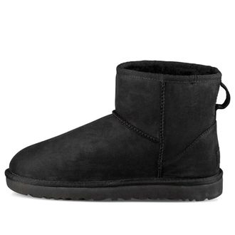 UGG (WMNS) UGG Classic Mini Leather Snow Boots Black 1016558-BLK