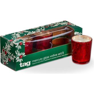 Tag Winter Bonfire Scented Mercury Votive Candle Red Wax at Nordstrom