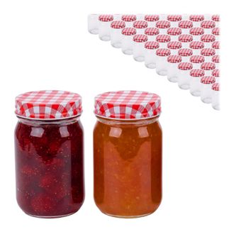 Relaxdays Tarros De Conserva Relaxdays, Set 50, 400 Ml, Tapa Twist-off, Para Conservas Y Mermeladas, Grandes, Transparentes