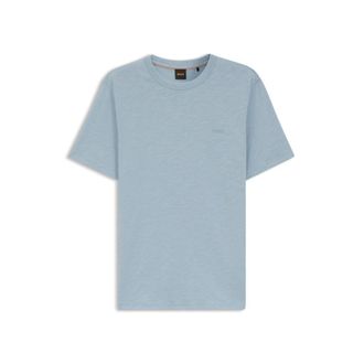 BOSS Slub-cotton T-shirt with logo detail